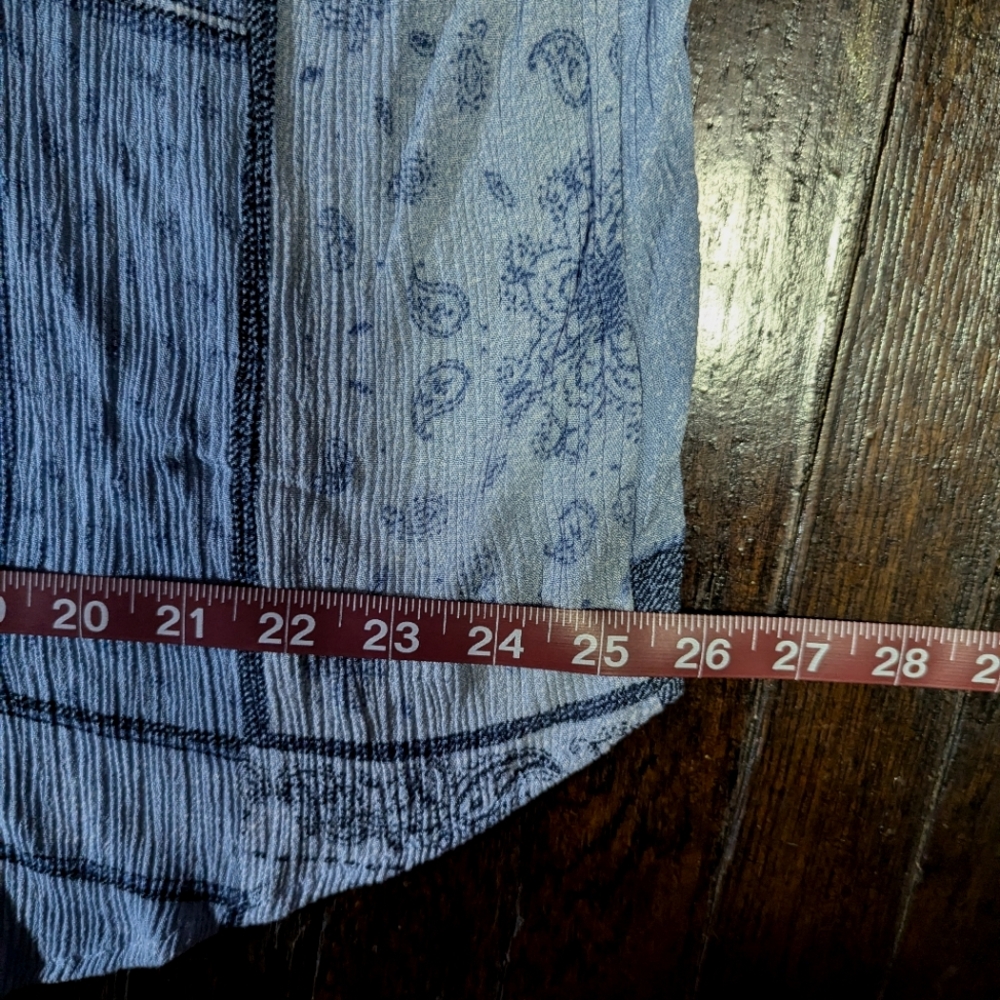 Maurices Paisley Patchwork Button Down Short Slee… - image 6